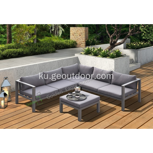 Zeviya razanê sofa amûran baxçeyê baxçeyê aluminium